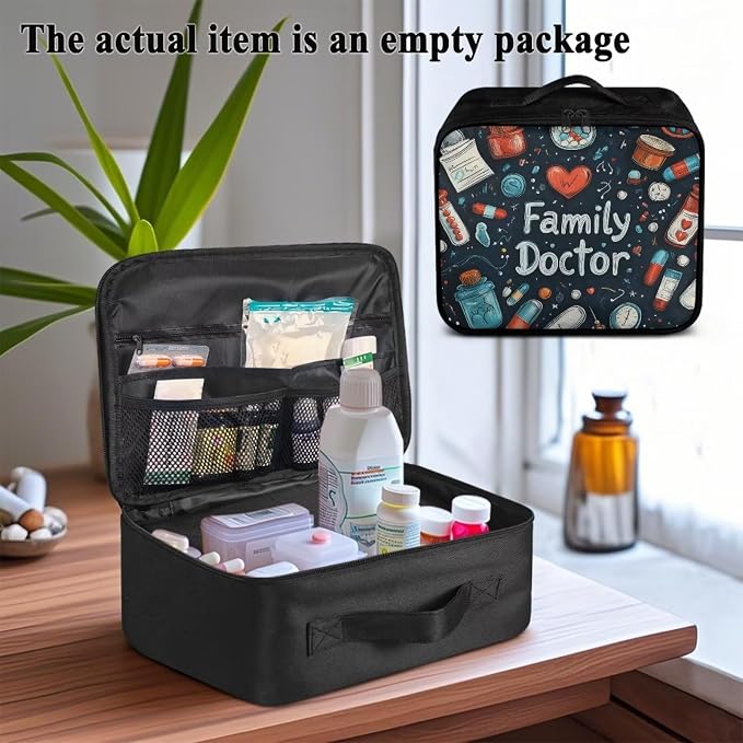 First Aid Kit Bag Lightweight Empty Medic Bag for Pet Friendly Households and Outdoor Adventures Featuring Wear Resistant Material Breathable Construction Easy Access