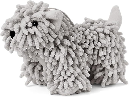 Tegeme 1 Pcs Chenille Dog Hand Towel Fuzzy Dog Towel Absorbent Microfiber Soft for Bathroom Kitchen Washstand (Grey)