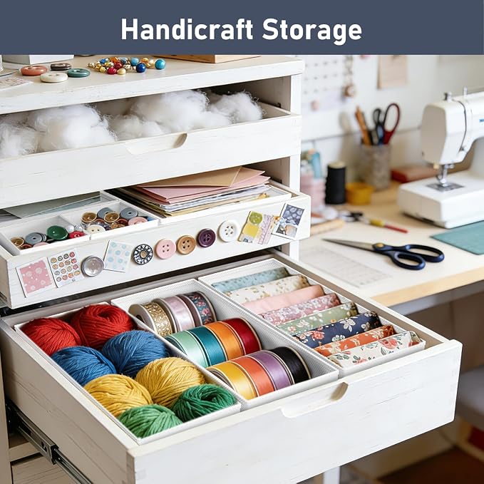 DIMJ Drawer Organizer Clothes - 28 Pack Baby Dresser Organizer for Nursery Closet Organization, Fabric Drawer Organizer Bins for Underwears Socks Bras, Foldable Storage Dividers for Bedroom