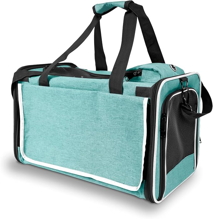 GAPZER Small Dog Carrier Yorkshire Puppy Softshell Chihuahua Transport Cage | Privacy Protection Big Kitten Car Travel Cloth Carry Bag up to 20 lbs, Small Animal Portable Mesh Kennel Cage for Vet Visits