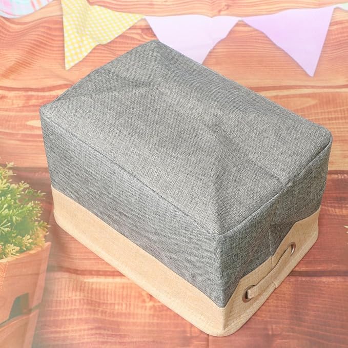 Foldable Beige Cloth Storage Basket with Large Capacity and Portable Design for Laundry and Pet Organizer, Easy to Carry Home Storage Container for Living Room
