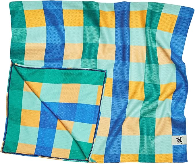 Dock & Bay Pet Towel - Super Absorbent & Quick Drying Dog Towels with Bag - 100% Recycled - Puppy Plaid, Medium (90x50cm, 35x19)