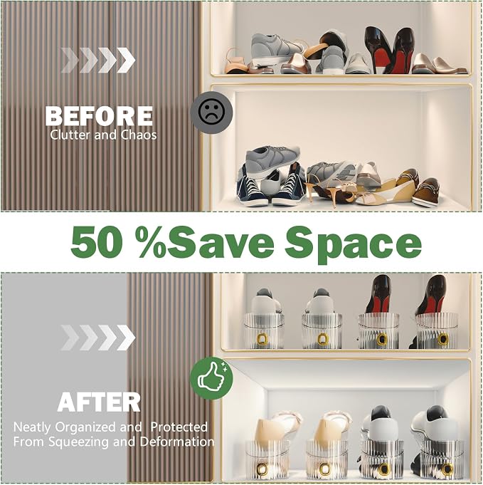 Adjustable Shoe Slot Organizer for Closet Space Saver(20-Pack)