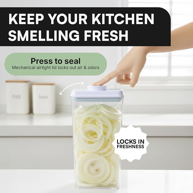 Bop Top Airtight Food Storage Containers | Pop-Top Lid | 13.5 Cups / 108 Oz | kitchen canister set, for flour, sugar, snacks, pasta, baking