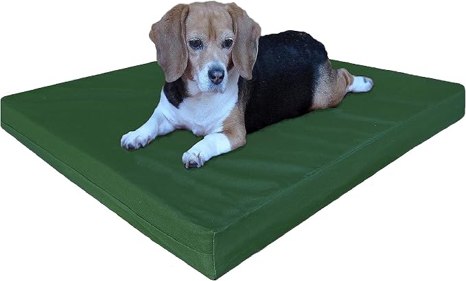 Dogbed4less Large Orthopedic Memory Foam Pet Bed with Durable Washable Canvas Cover, Waterproof Liner, and Extra Replacement Microsude Antislip Case, 41"X27"X4" Inches, Fits in 42X28 Size Crate.