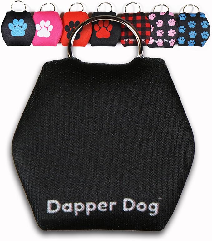 Dapper Dog - Dog Tag Silencer with Tag Ring (Black)