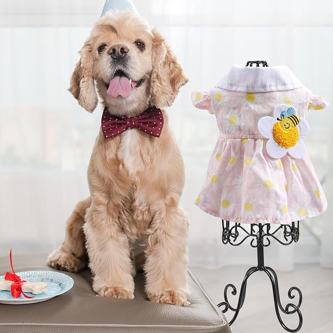 Iron Pet Clothes Display Rack Mannequin Torso for Puppy Clothes and Cat Coat, Lightweight and Easy to Carry Black Clothing Display Stand for Home Adornment