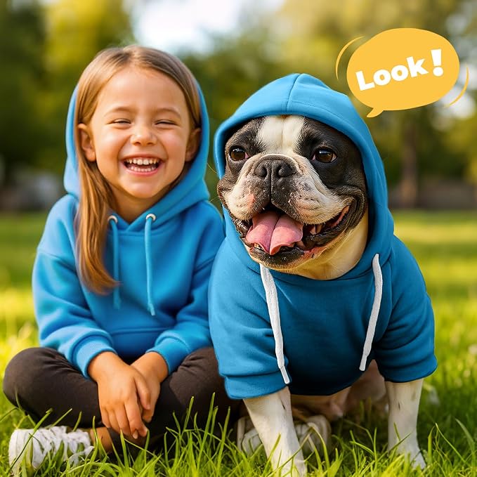 PETCARE Basic Dog Hoodie Sweaters for Small Medium Large Dogs Cats Puppy Clothes Soft Warm Fleece Dog Hoodies Sweatshirt with Small Pockets Fall Winter Chihuahua Dachshund Golden Retriever Outfits