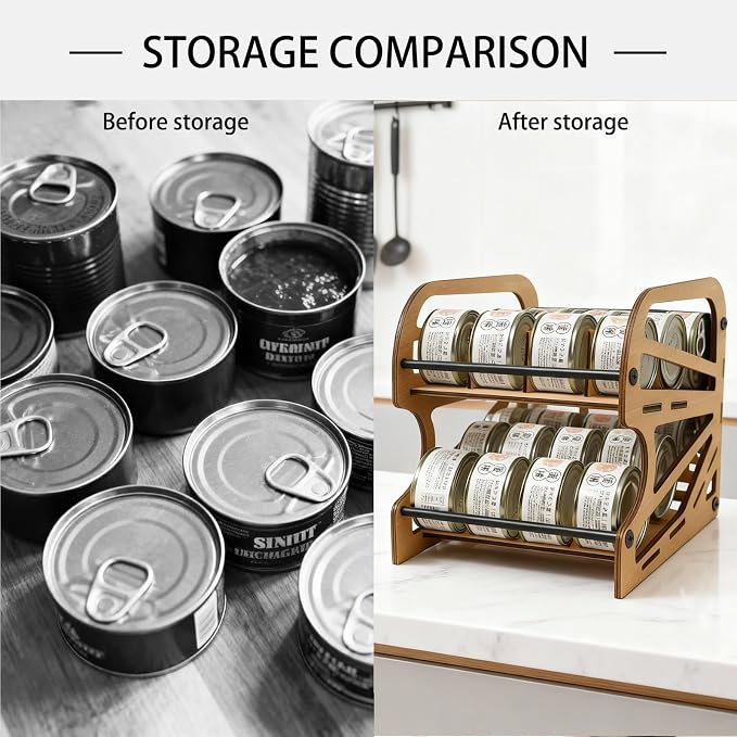 OYEFLY Cat Food Can Organizer (Wood)