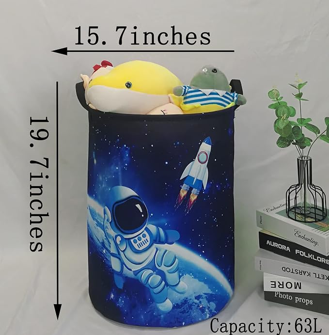 MAIZMZ Kids Hamper Baby Storage Bins Organizer Gift Toy Box Waterproof Laundry Basket Large Canvas Collapsible Chest for Home Boys Room Decor