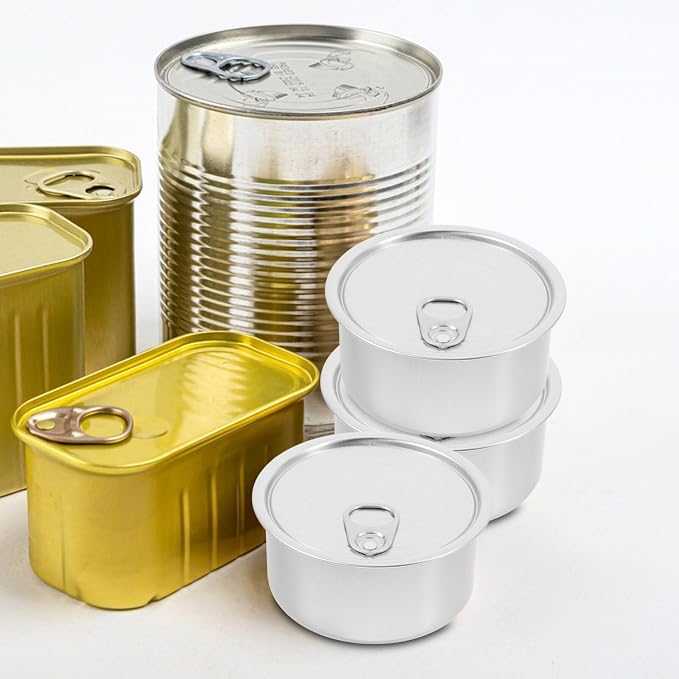 iplusmile 180Ml Airtight Aluminum Food Storage Cans with Lids 10 Pack Empty Sealed Tea Tins Portable Refillable Containers for Pet Food Snacks Travel Outdoor