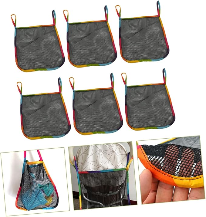 LIOOBO 6pcs Universal Baby Stroller Organizer Bag Detachable Storage Pockets Waterproof Hanging Storage for Diapers Toys and Baby Essentials Compatible Most Strollers