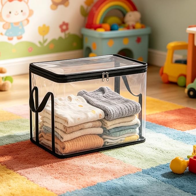 Toy Storage Organizer Box - 2PC Plush Dolls Organization Bins, 38x24x32cm Stuffed Doll Storage | Toy Box For Living Room Playroom Study Room Balcony Dormitory Apartment Farmhouse Home Balcony