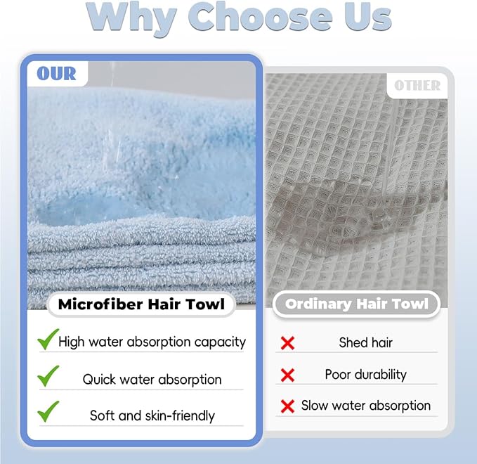 Cute Dog Microfiber Hair Towel Wrap, Single Pack Hair Quick Dry Towel for Kids Girls Women Suitble for Wet Curly and Straight Hair