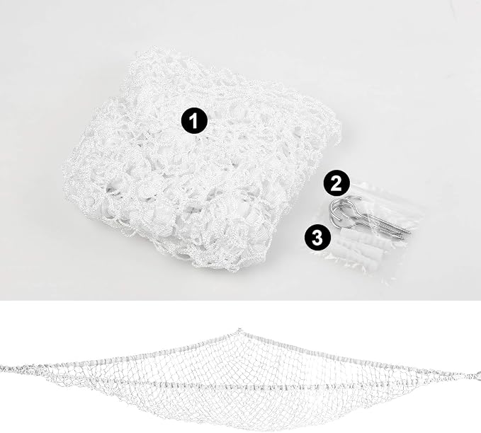 Toy Hammock for Stuffed Animals, Stuffed Animal Hammock Net Jumbo Plush Toy Storage Cornet Net 70" Wall Sling Large Teddy Bear Storage Organizer White