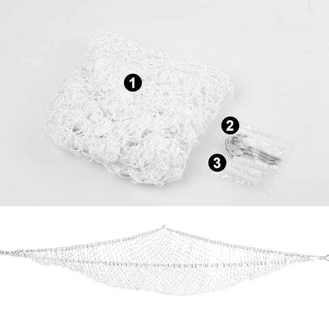 Toy Hammock, Stuffed Animals Hammock, Jumbo Toy Storage Net 83" Wall Sling Corner Extra Large Kids Children Mesh Toy Net Organizer (White, 83 Inch)
