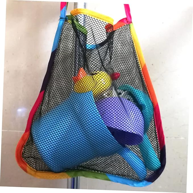 LIOOBO 3sets 6pcs Stroller Organizer Bag Hanging Storage for Diapers Capacity Mesh Design for Efficient Organization Compatible with Strollers Rainbow Trim 6pcs*3