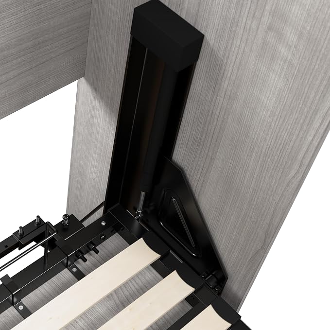 Bestar Queen Murphy Bed & Closet Organizer, Platinum Gray, Claremont, 105W | Closet Organizers; for guest room or multipurpose space; 10-year warranty