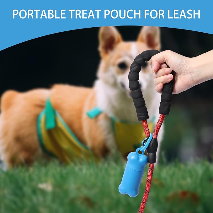 Portable Dog Training Treat Pouch Airtight, (Light Green) | Functional Treat Holder Small Dog Treat Bag for Training and Walks, Bone-Shaped Treat Container