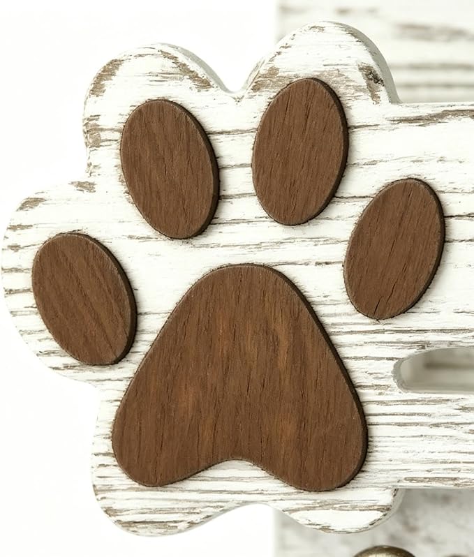 Dog Leashes Hanger 6 Hooks Floating Shelf Decorative | Door Key Holder Hanger for Indoor Home Living Room Kitchen Bedroom Apartment Hallway