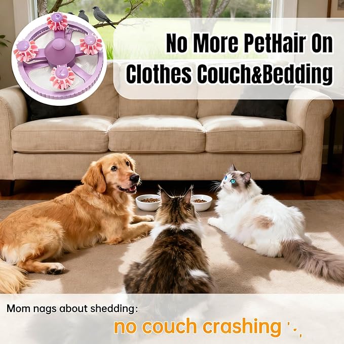 Pet Hair Remover for Laundry, 4-Pack Reusable Lint Roller Balls, Washer Pet Hair Catcher for Dog & Cat Hair, Sticky Lint Collector for All Washers, Laundry Helper for Pet Owners
