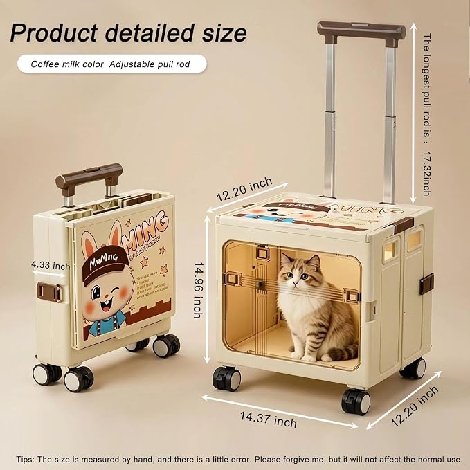 Foldable Sliding crates, Large-Capacity suitcases, Airplane Wheel Handbags, pet Boxes, Groceries and Outdoor Utility trolleys, Compact and Foldable Design