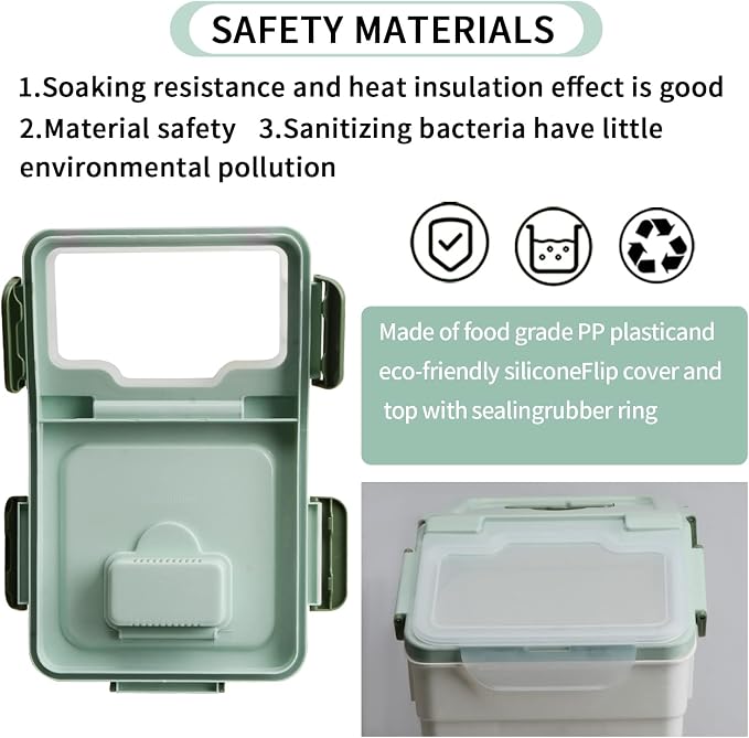 2 Pack Rice Storage Container with Measuring Cup 50 lb Flour Storage Container with Wheels, BPA Free Food Storage Container Dog Cat Food Bin Set for Dry Food Sugar, Cereal(Green)