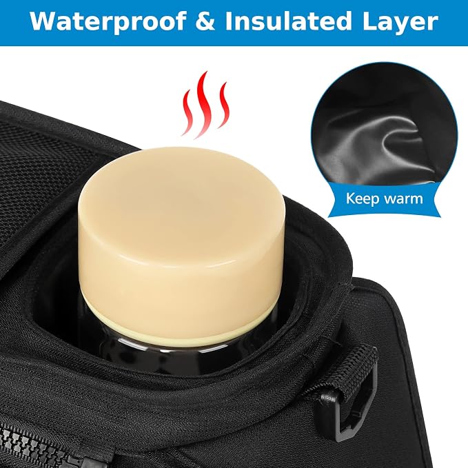 Accmor Universal Stroller Organizer with Insulated Cup Holder Detachable Phone Bag and Shoulder Strap,Stroller Bag Caddy Organizer for Uppababy, Baby Jogger, Britax Strollers