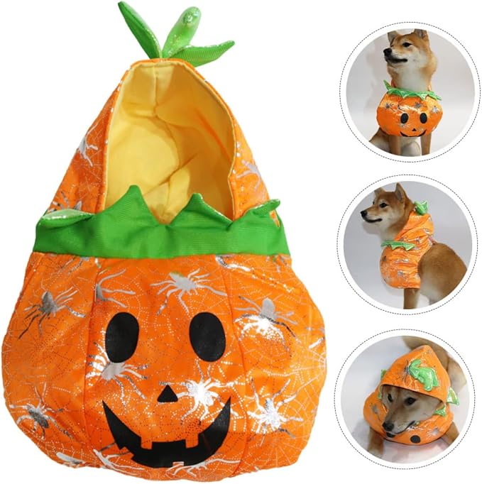 Toddmomy Halloween Pumpkin Dog Cat Costume Funny Pet Apparel for Parties Lightweight Skin-Friendly and Cats Stand Halloween Events