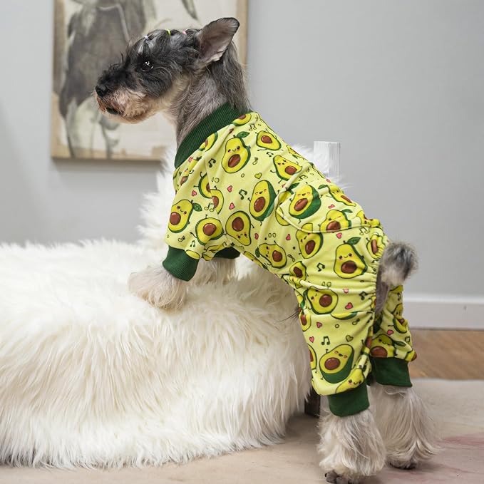 PUPTECK Soft Fleece Dog Pajamas for Small Medium Dogs, Dog Onesie Puppy Sweaters Clothes Jumpsuit Pjs, Cute Jammies Cat Coat Pet Costume Apparel, Green XXL