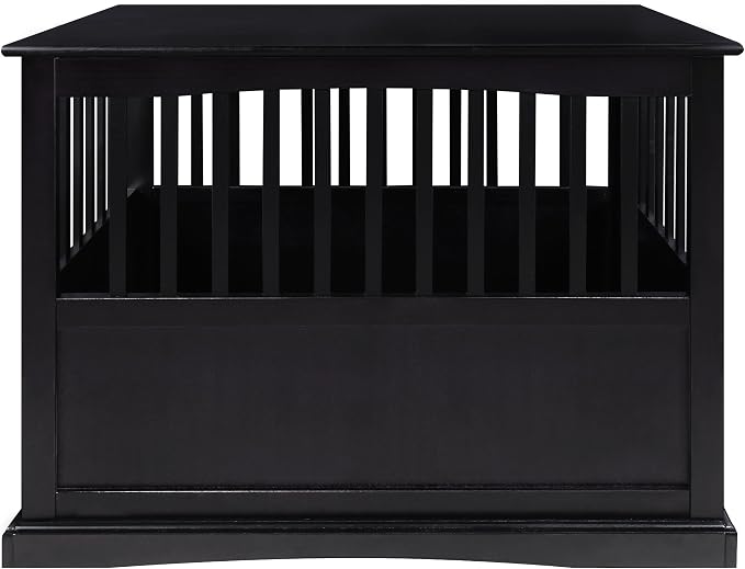 Casual Home Wooden Large Pet Crate, End Table, (Black, 24"W x 36.5"D x 29.25"H)