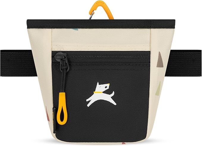 OllyDog, Goodie Treat Bag, Dog Treat Training Pouch | Magnetic Closure | 3 Ways to Wear | Hands-Free Waist Belt | Water-Resistant Recycled Vegan Fabric (Terrazzo)