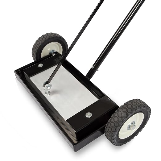 Master Magnetics Magnetic Floor Sweeper with Release - Heavy Duty Push-Type, 14" Sweeping Width, 1 Each, MFSM14RX