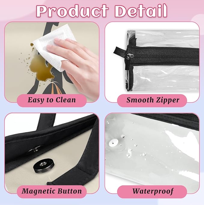 Ballerina Makeup Bag for Women Hanging Roll-Up Travel Organizer Toiletry Kit with 4 Removable Compartments, Modern