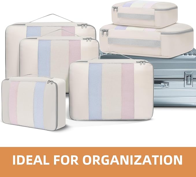 BAGAIL 6 Set/8 Set/10 Set Packing Cubes Various Sizes Packing Organizer for Travel Accessories Luggage Carry On Suitcase