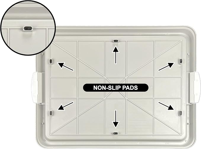 Dog Pee Pad Holder Tray, Puppy Potty Training, 22.5"x16.5", PP Plastic, Snap Lock, 4 Colors (Gray)