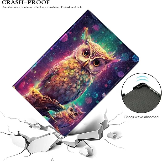 for Samsung Galaxy Tab S5e Case 2019 10.5”Model SM-T720/T725,Premium Leather Folio Stand Auto Wake/Sleep,Multiple Viewing Stand,Cute Owl