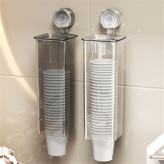 Paper Cup Organizers with Double Tubes Designs Home Decoration Portable Accessory for Household Easy Access Wall Mounted Storage Rack