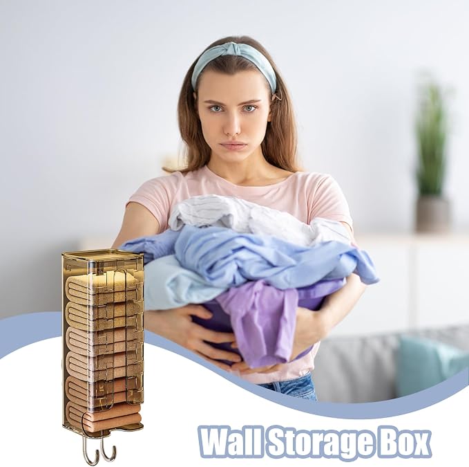 Underwear Organizer - Clothes Storage Box, Dustproof Sock Container | Multifunction Drawer Divider for Nursery Pantry Closet Bedroom Travel Entryway Dorm GARAGE-KITCHEN Wall Compact Neat Foldable