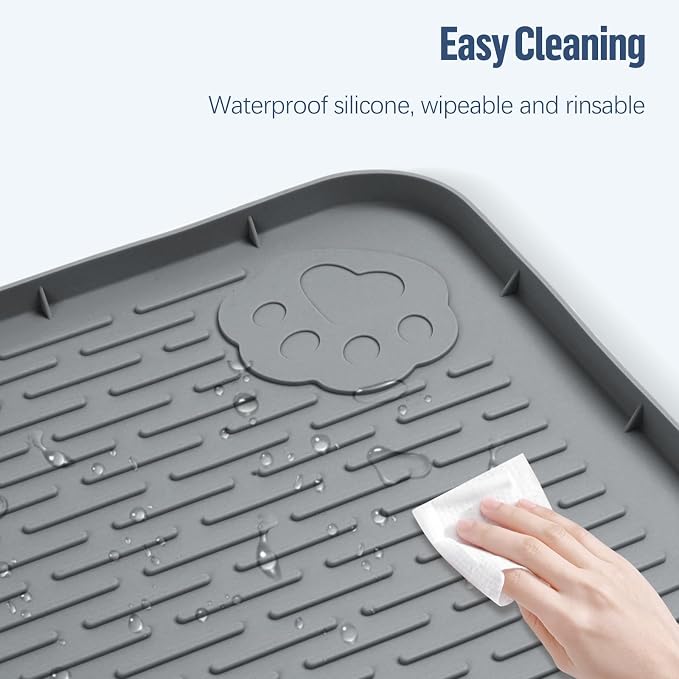 Pee Pad Holder for Dogs 50''x35'' Silicone Puppy Pee Pad Tray, Dark Grey | Extra Large Dog Potty Tray Leak-Proof, High Edge, No Spill Training Pads for Floor Protection, No Pee Pads