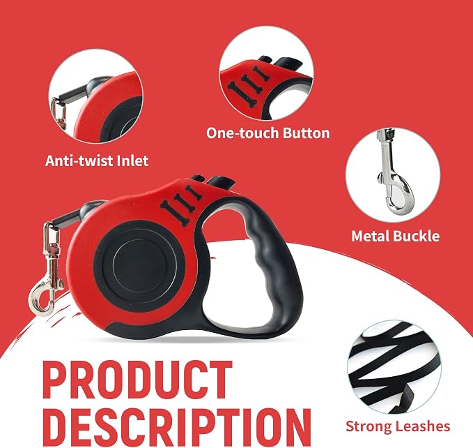 Retractable Dog Leash Automatic Telescopic Tractor Dog Tape