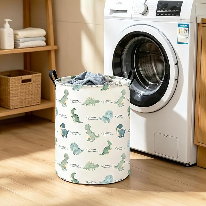 Storage Basket, Nursery Hamper Dragon | Foldable with Waterproof PE Coating Organizer Bin for Kids Boys and Girls,Office,Bedroom,Clothes