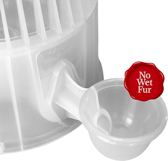 Pet Water Dispenser for Dogs and Cats, 67.6 oz – Gravity-Fed Water Bowl for Clean Drinking, Prevents Wet Fur, BPA-Free Polypropylene, (Clear)
