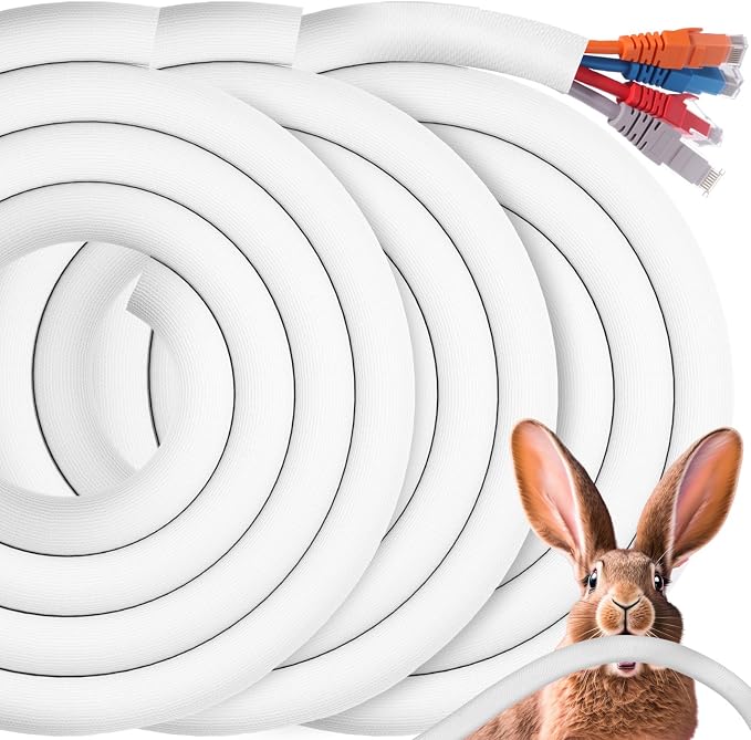 Poen 3 Pack 30ft Cord Protectors from Pets No Chew, 1/2 Inch