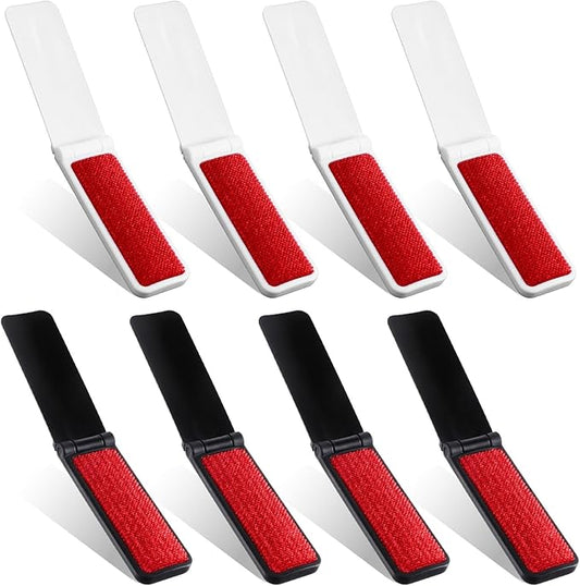 8PCS Mini Lint Brushes,Portable Foldable Lint Brush for Clothes-Compact Size-Reusable Travel LintBrushes for Pet Hair Remover Clothing Dust Removal Garment Fabric Fluff Cleaning Tool
