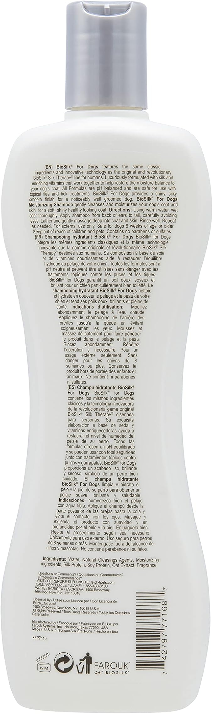 BioSilk Therapy Moisture Shampoo for Dogs