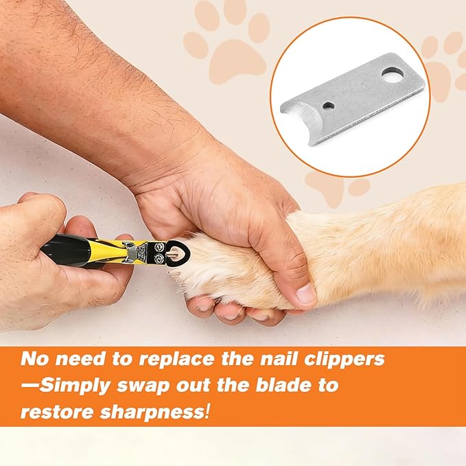Pet Nail Trimmer Blades for Resco Guillotine Nail Trimmers Dog Nail Clipper Replacement Blades -6 Pack