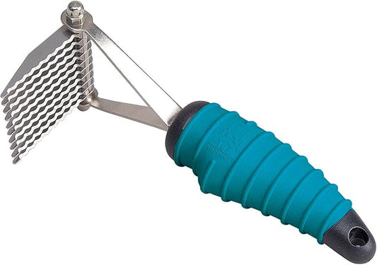 Master Grooming Tools Ergonomic Dematting Tools — Molded Tools for Grooming Dogs - 10-Blade Rake, 6¾"