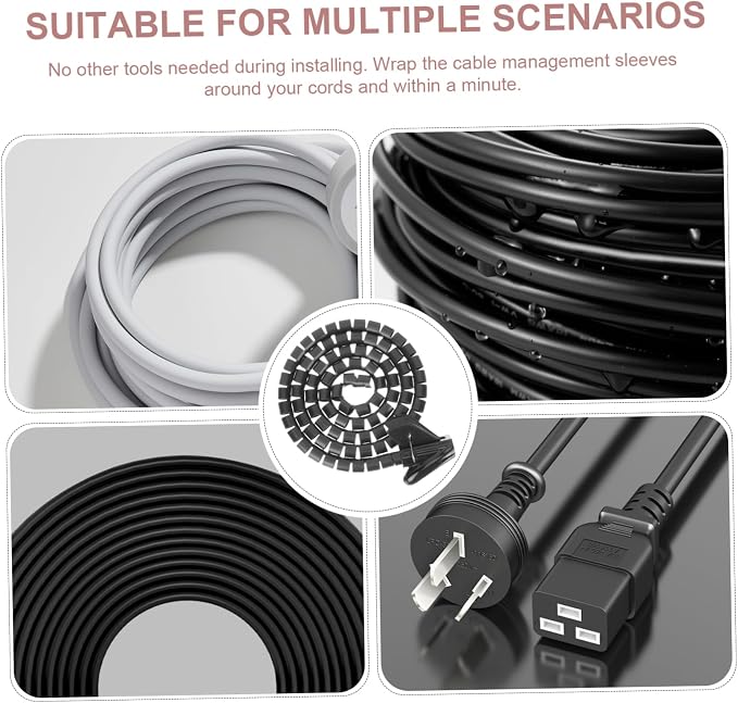 COHEALI Spiral Tube Flexible Wire Wrap Organizer Cords Tidy and Safe for Boys and Girls and Pets