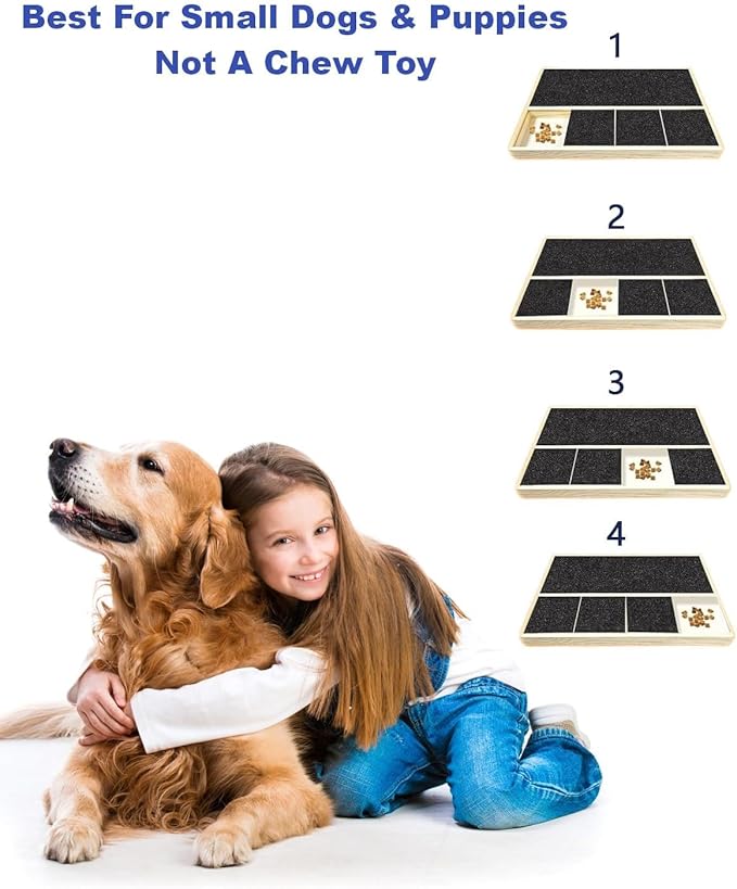 Dog Nail Scratch Pad with Treat Box & Pet Nail Clipper, Interactive Training Tool for Filing Dog Nails, Best for Small Dogs & Puppies, Not A Chew Toy